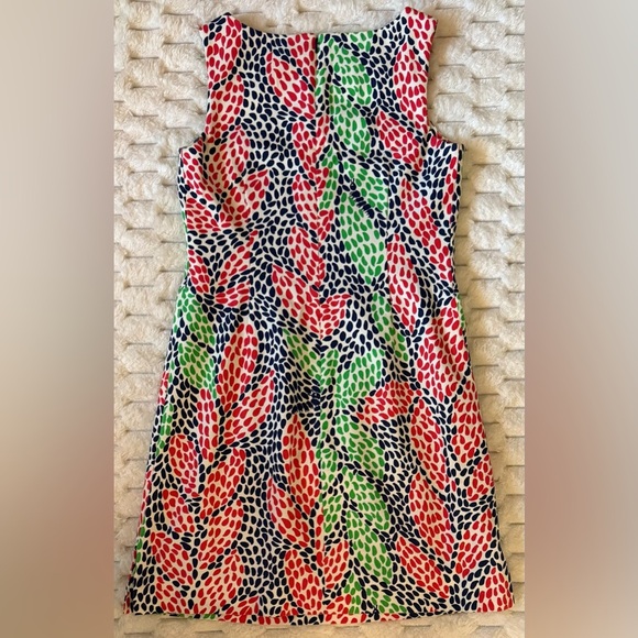 Lilly Pulitzer Red and Green Leaf Mini Dress - Picture 2 of 7